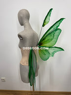 Green Turquoise Leaves Fairy Wings