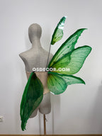 Green Turquoise Leaves Fairy Wings
