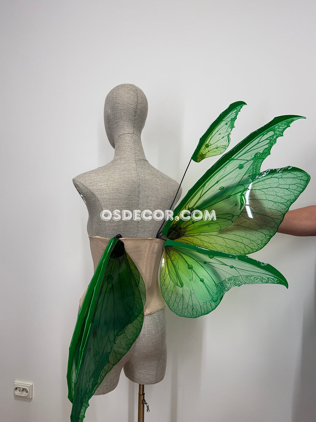 Green Turquoise Leaves Fairy Wings