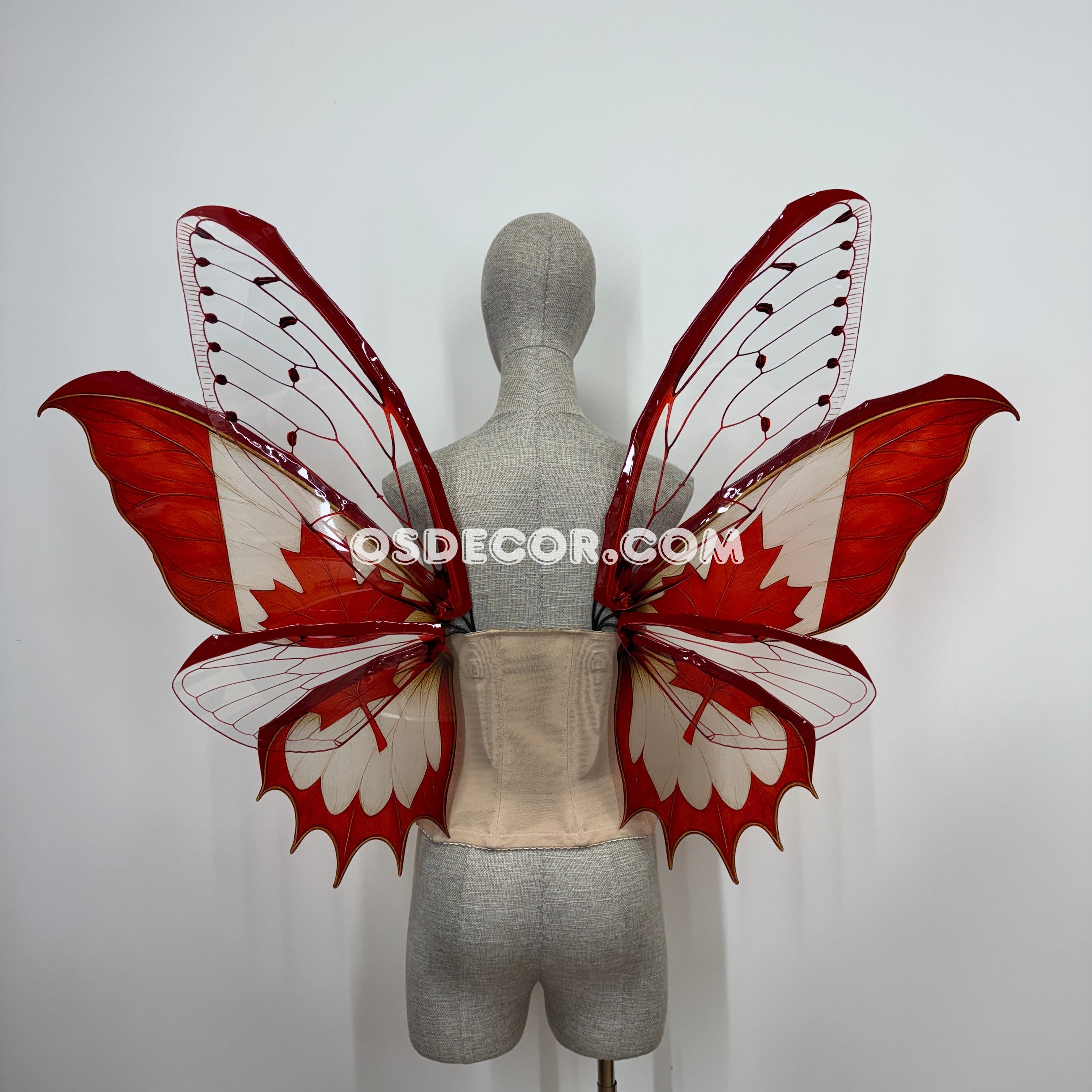 Red Canada Butterfly Fairy Maple Leaf Wings