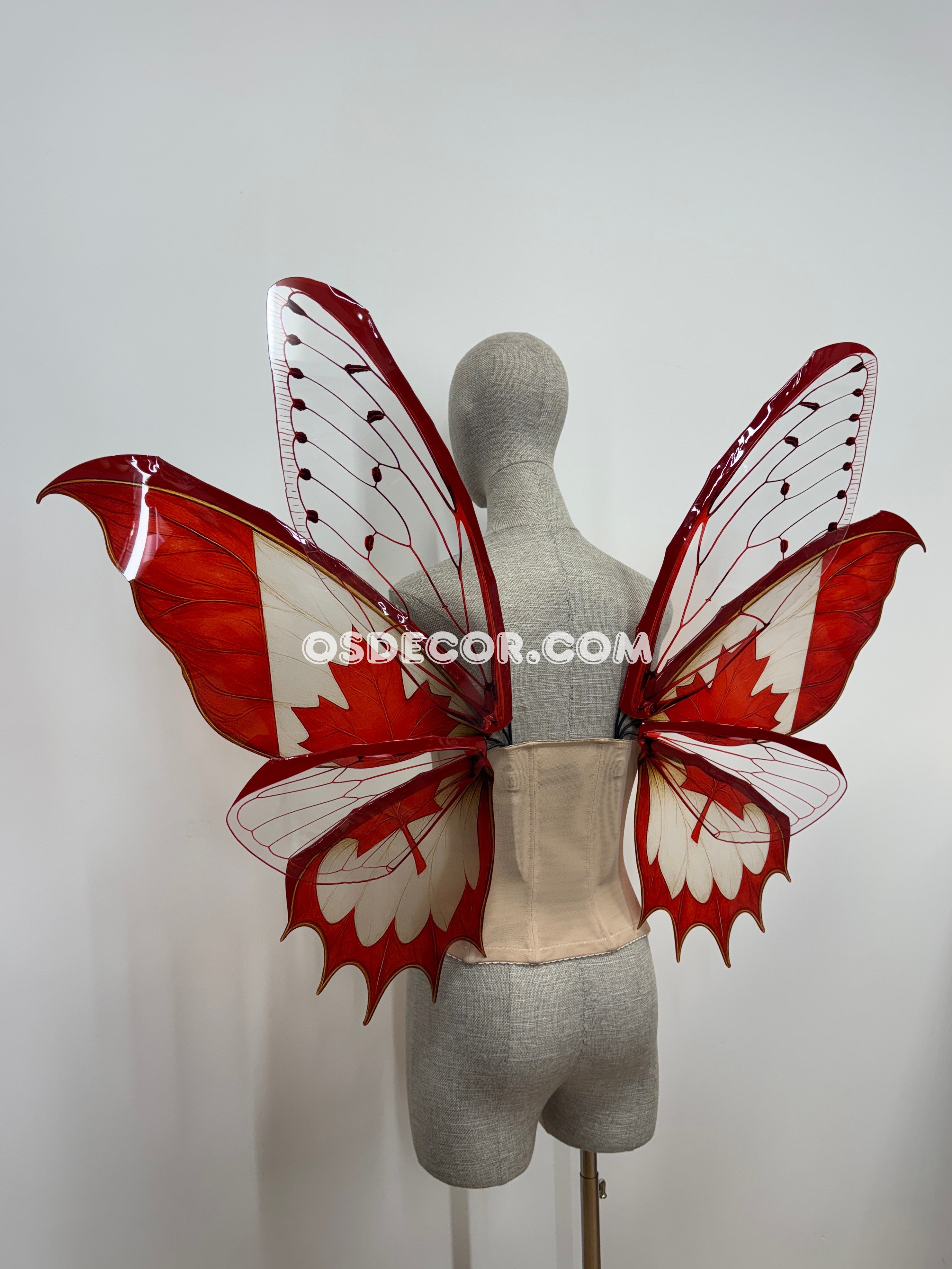 Red Canada Butterfly Fairy Maple Leaf Wings