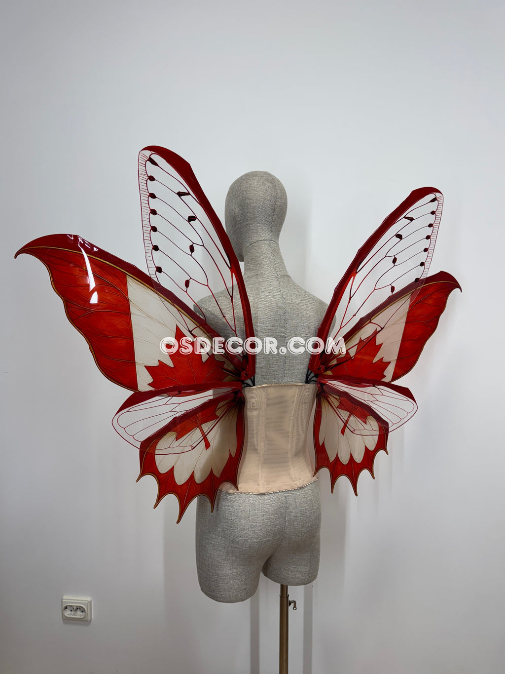 Red Canada Butterfly Fairy Maple Leaf Wings