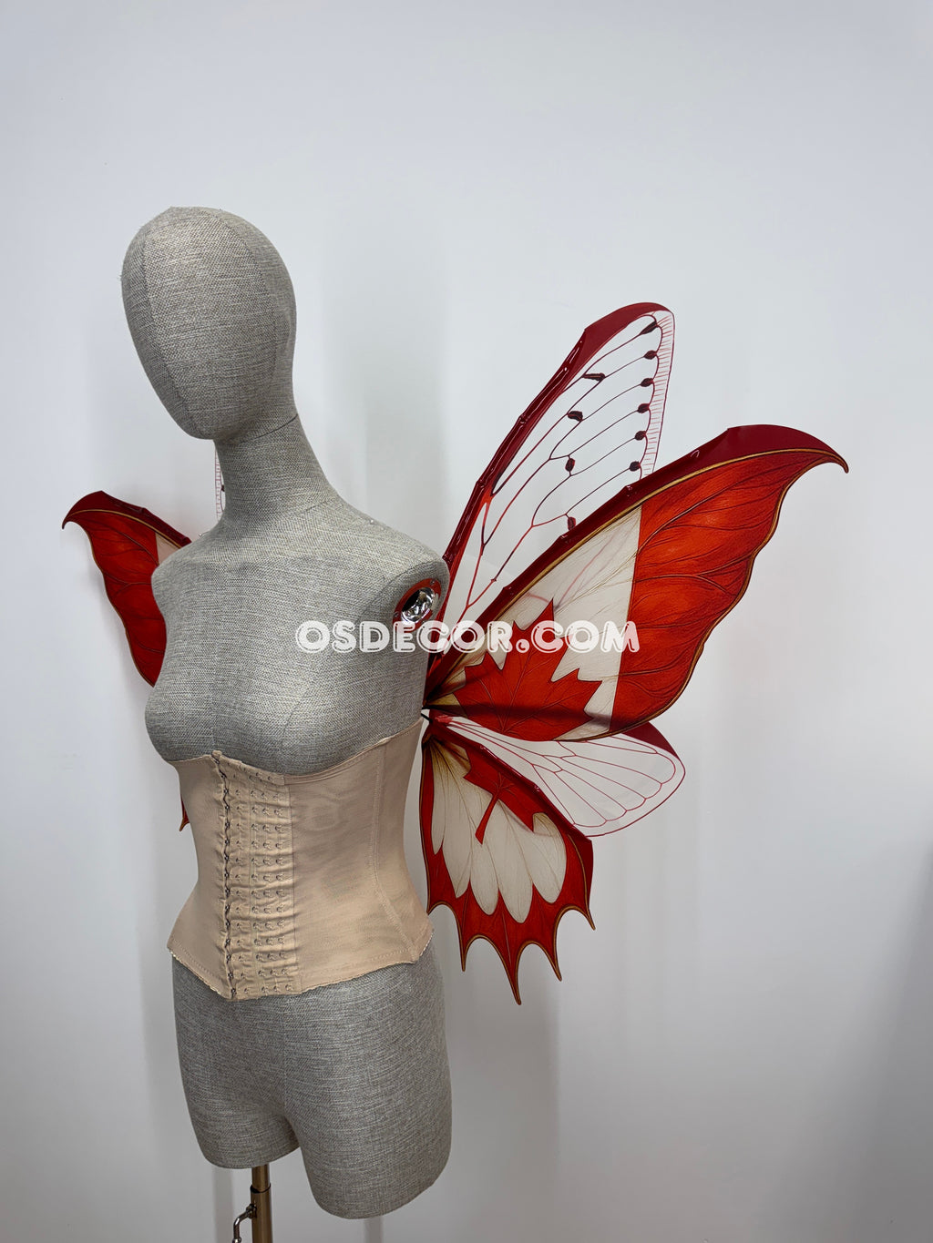 Red Canada Butterfly Fairy Maple Leaf Wings