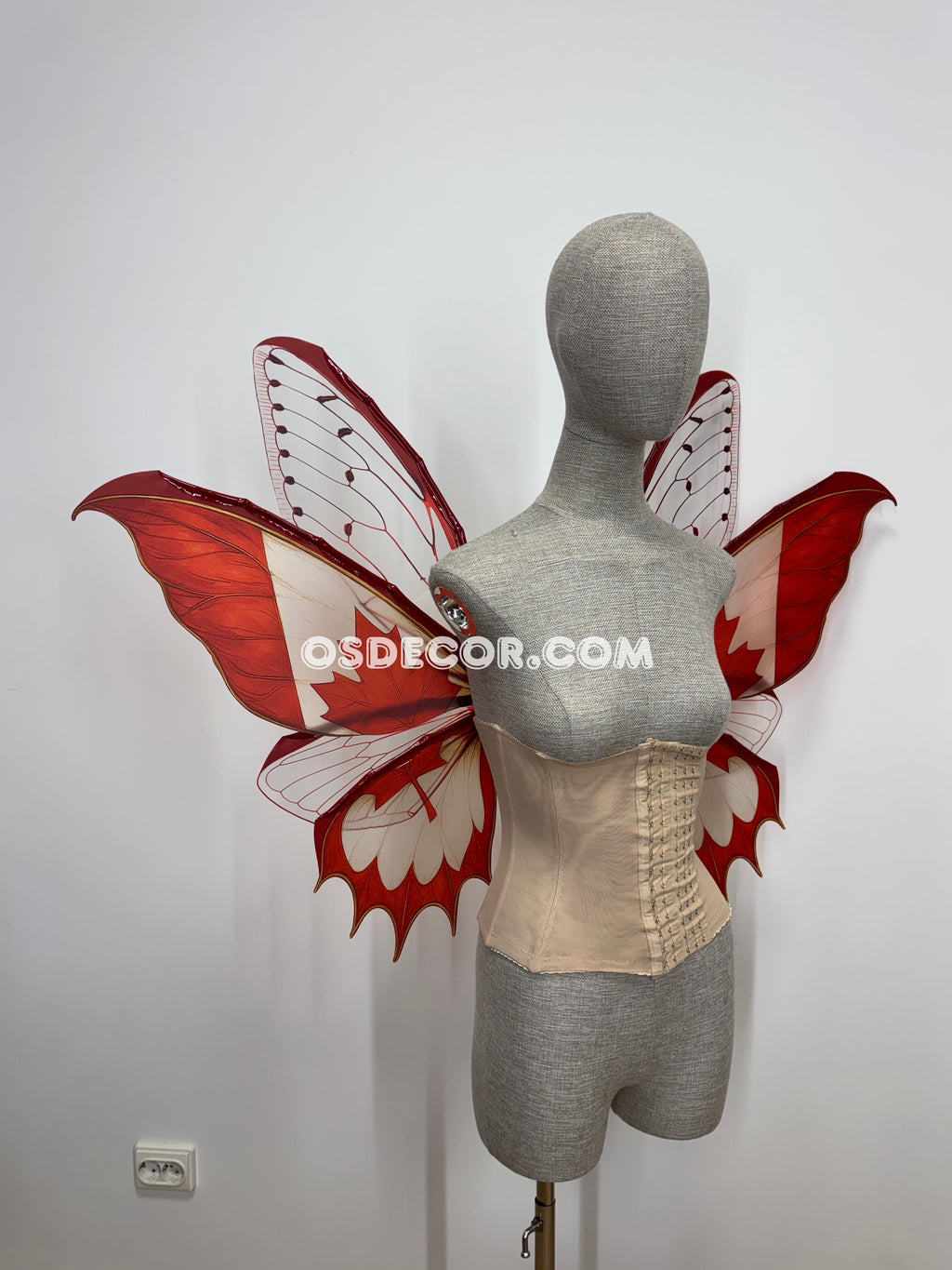 Red Canada Butterfly Fairy Maple Leaf Wings