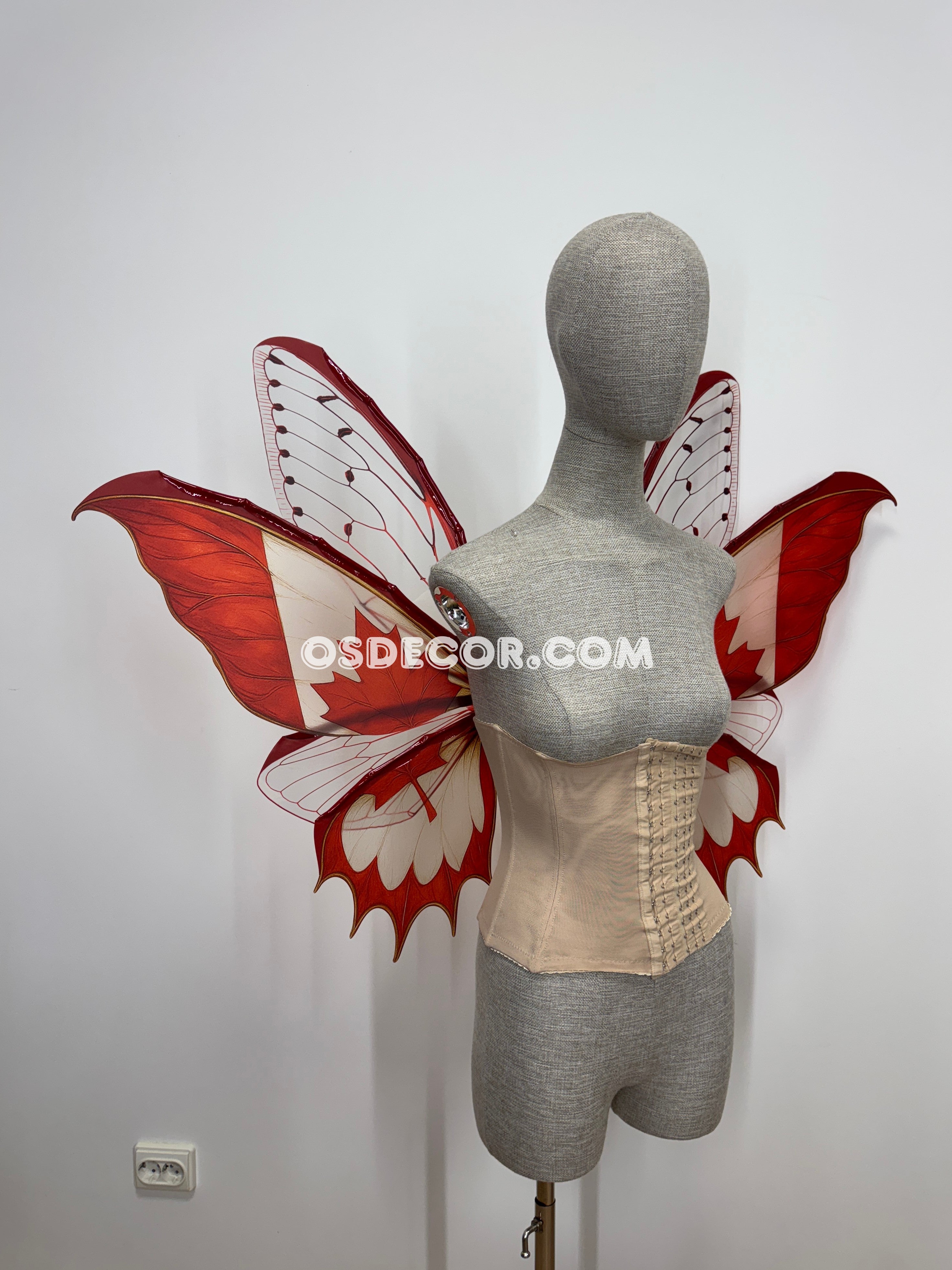 Red Canada Butterfly Fairy Maple Leaf Wings