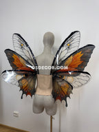 Orange Brown Leaves Fairy Wings