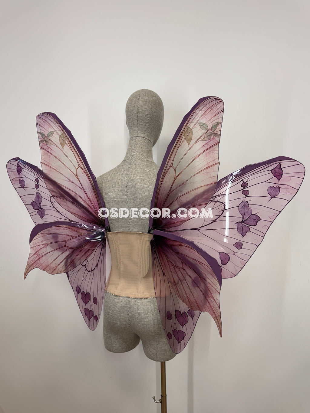 Pink Leaves Fairy Wings