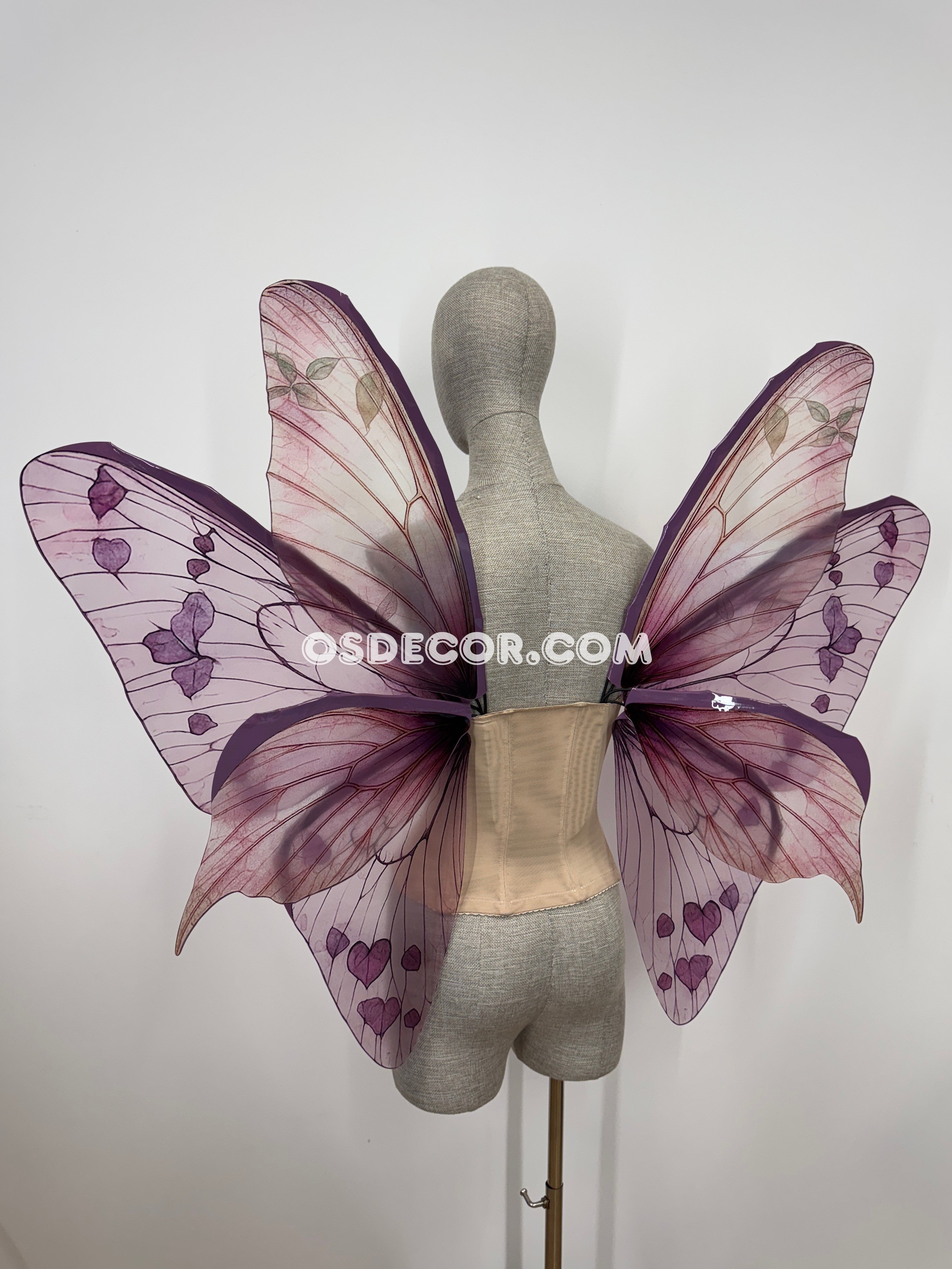 Pink Leaves Fairy Wings