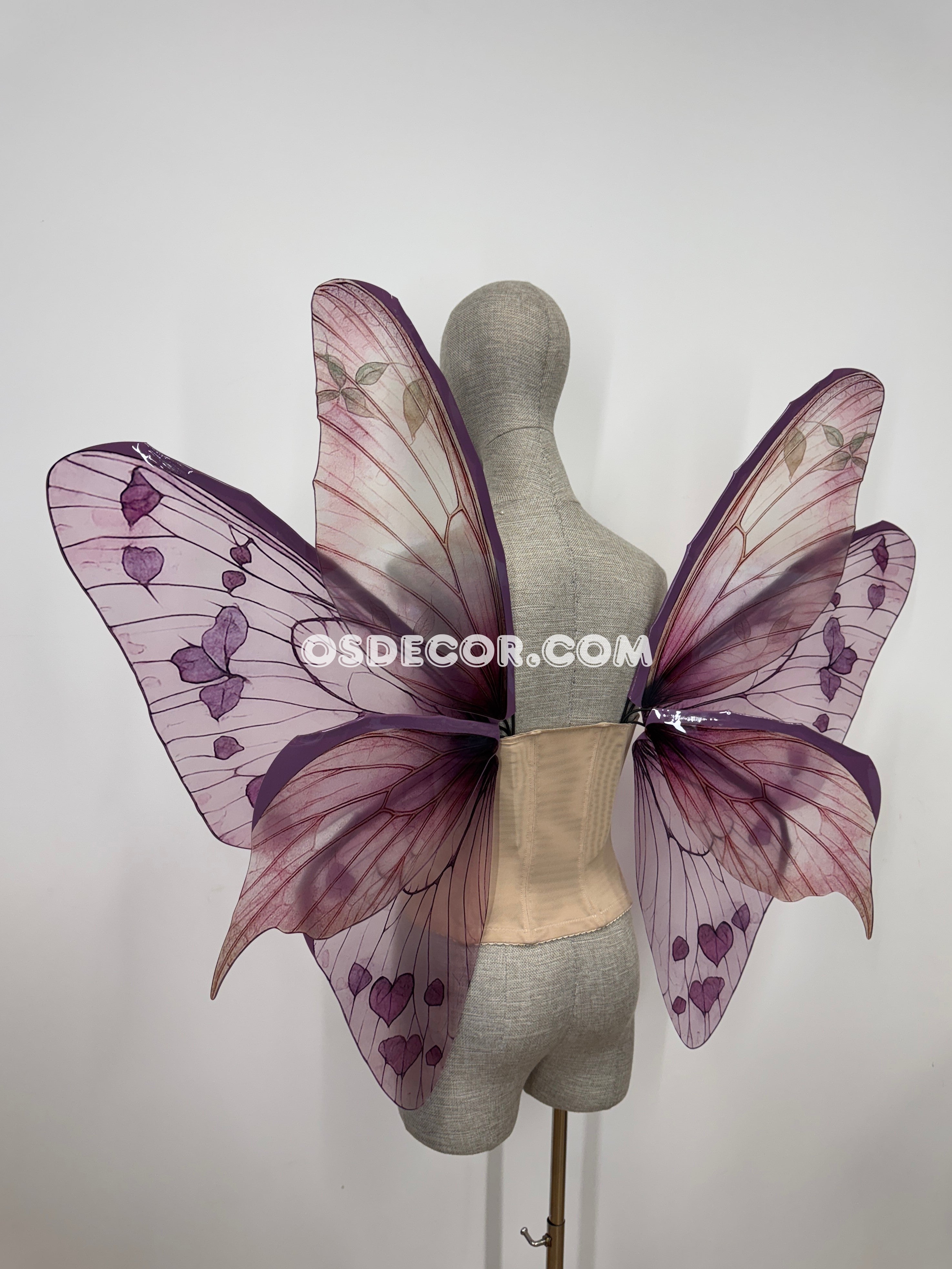 Pink Leaves Fairy Wings