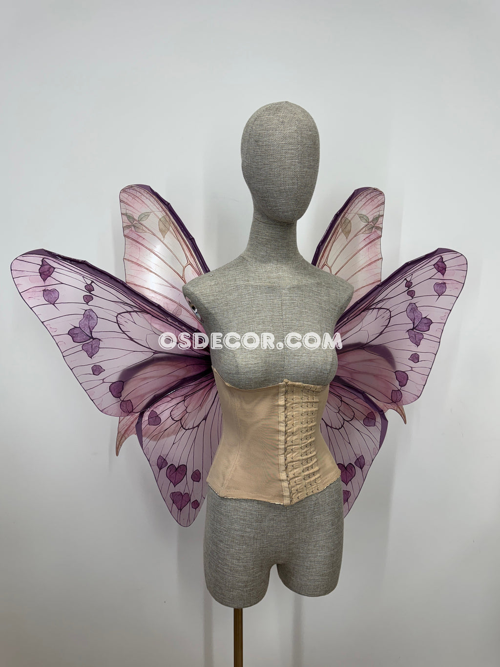 Pink Leaves Fairy Wings