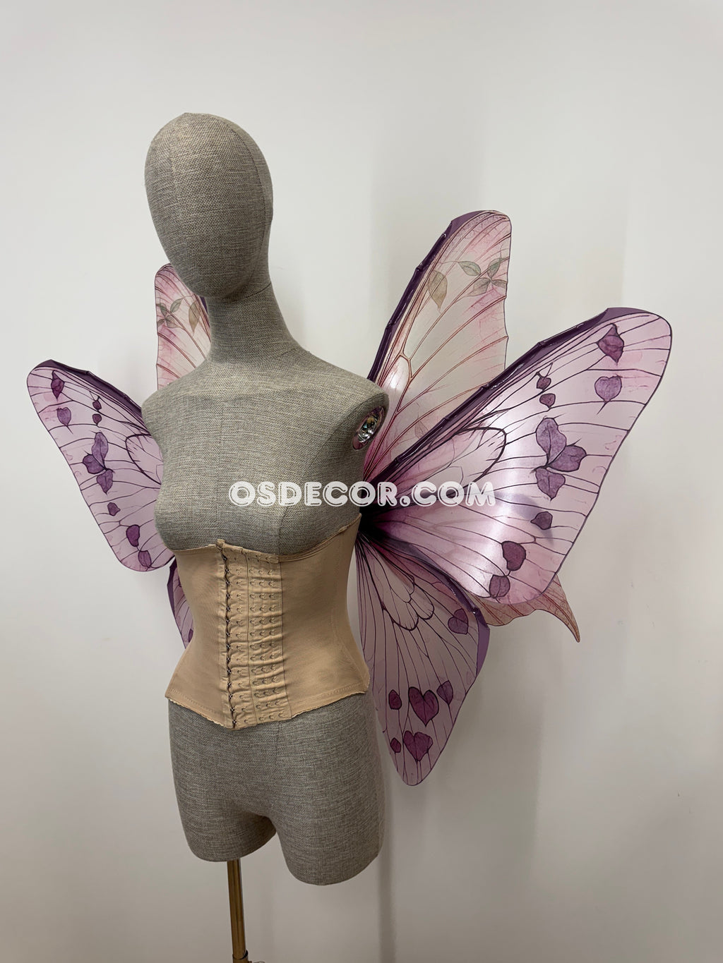 Pink Leaves Fairy Wings