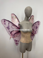 Pink Leaves Fairy Wings