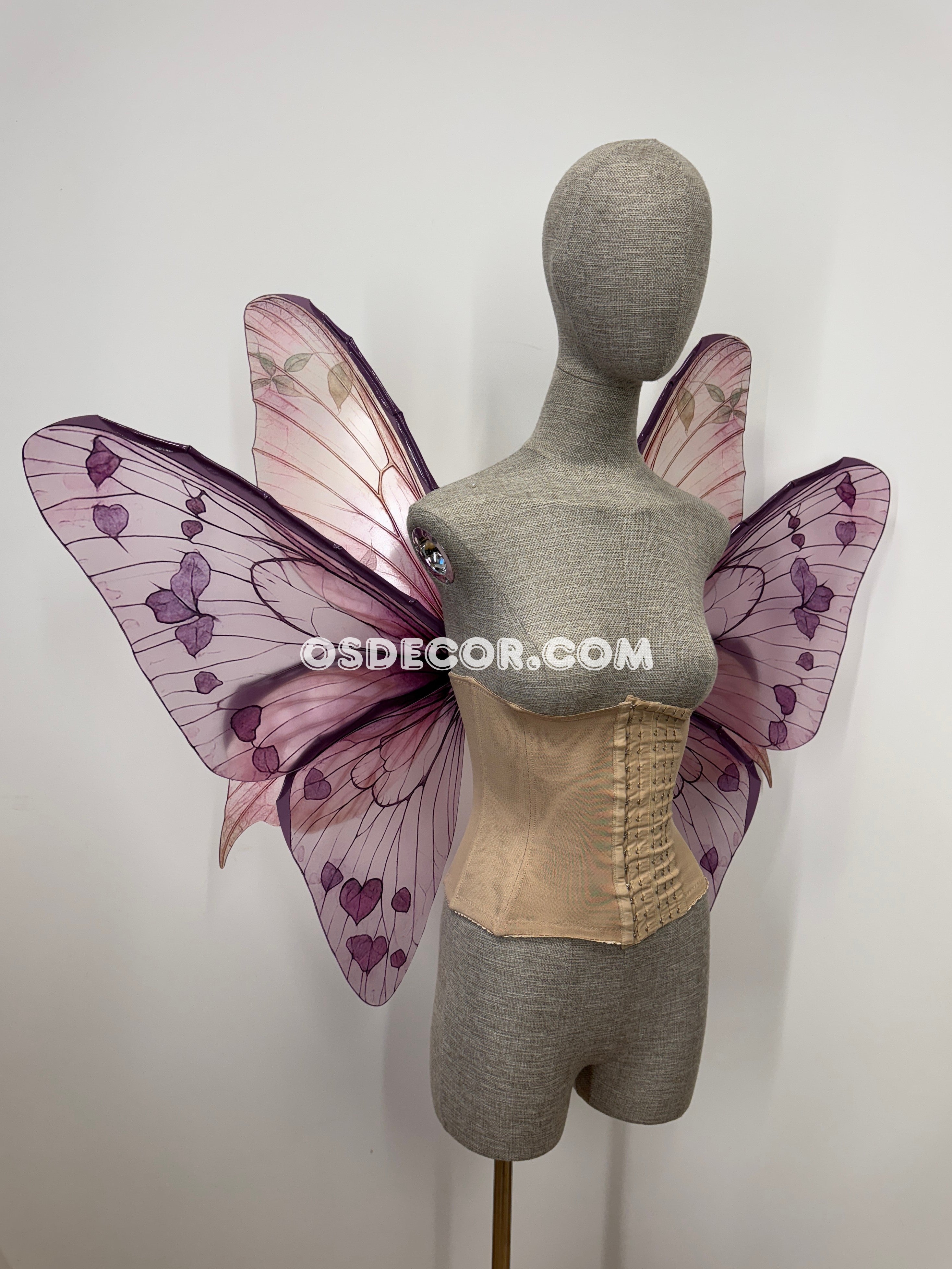 Pink Leaves Fairy Wings