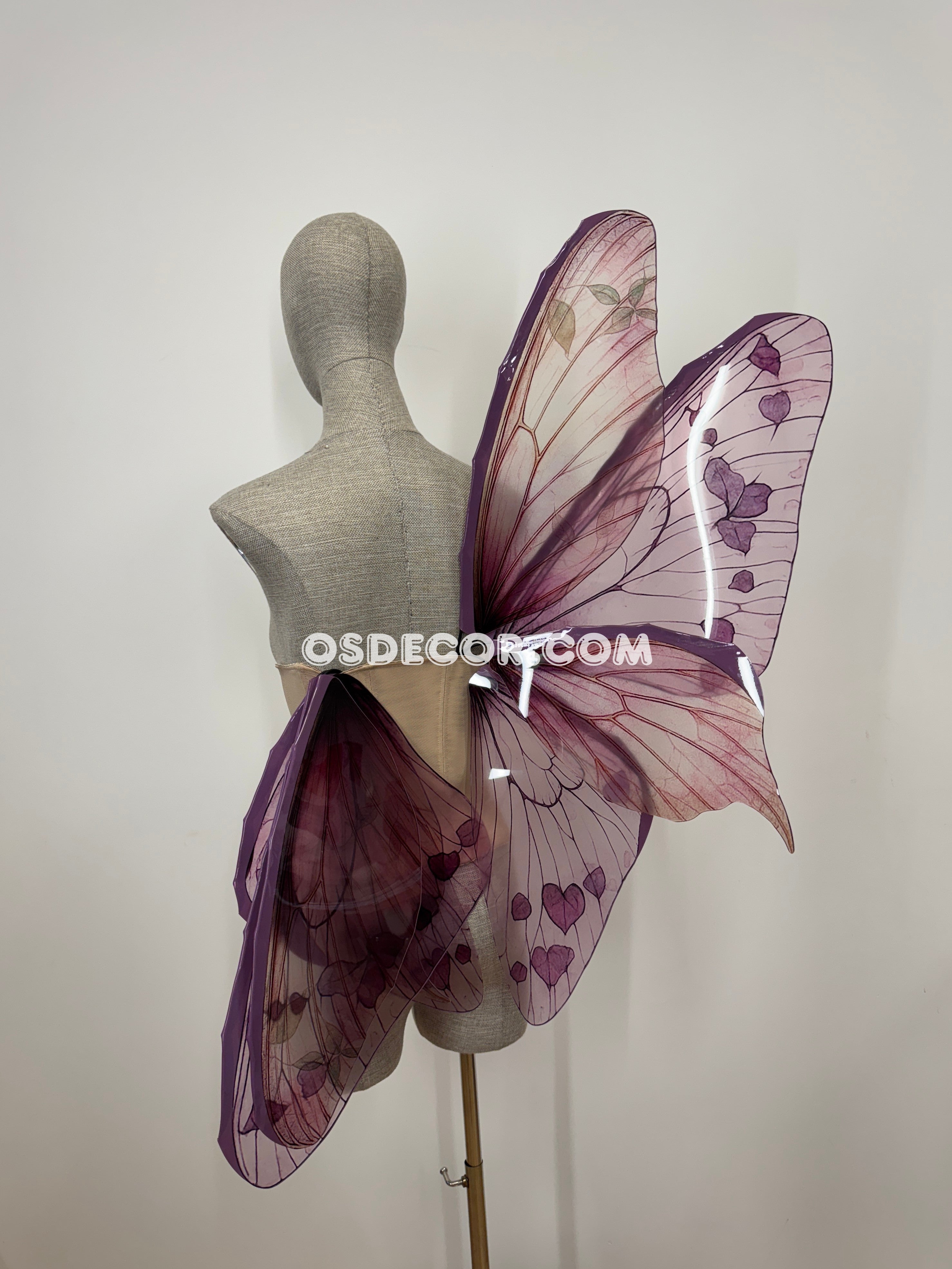 Pink Leaves Fairy Wings