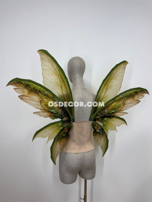 Green Brown Fairy Wings
