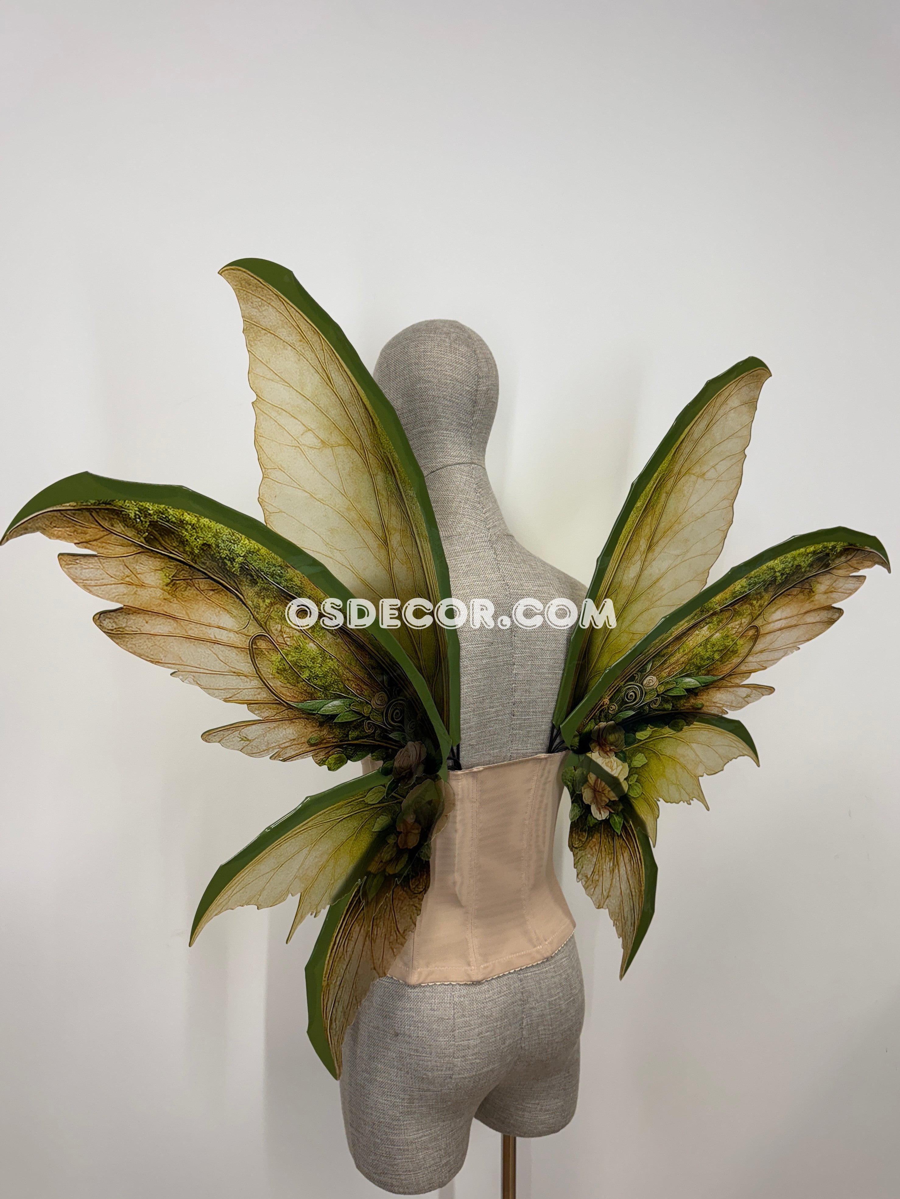 Green Brown Fairy Wings