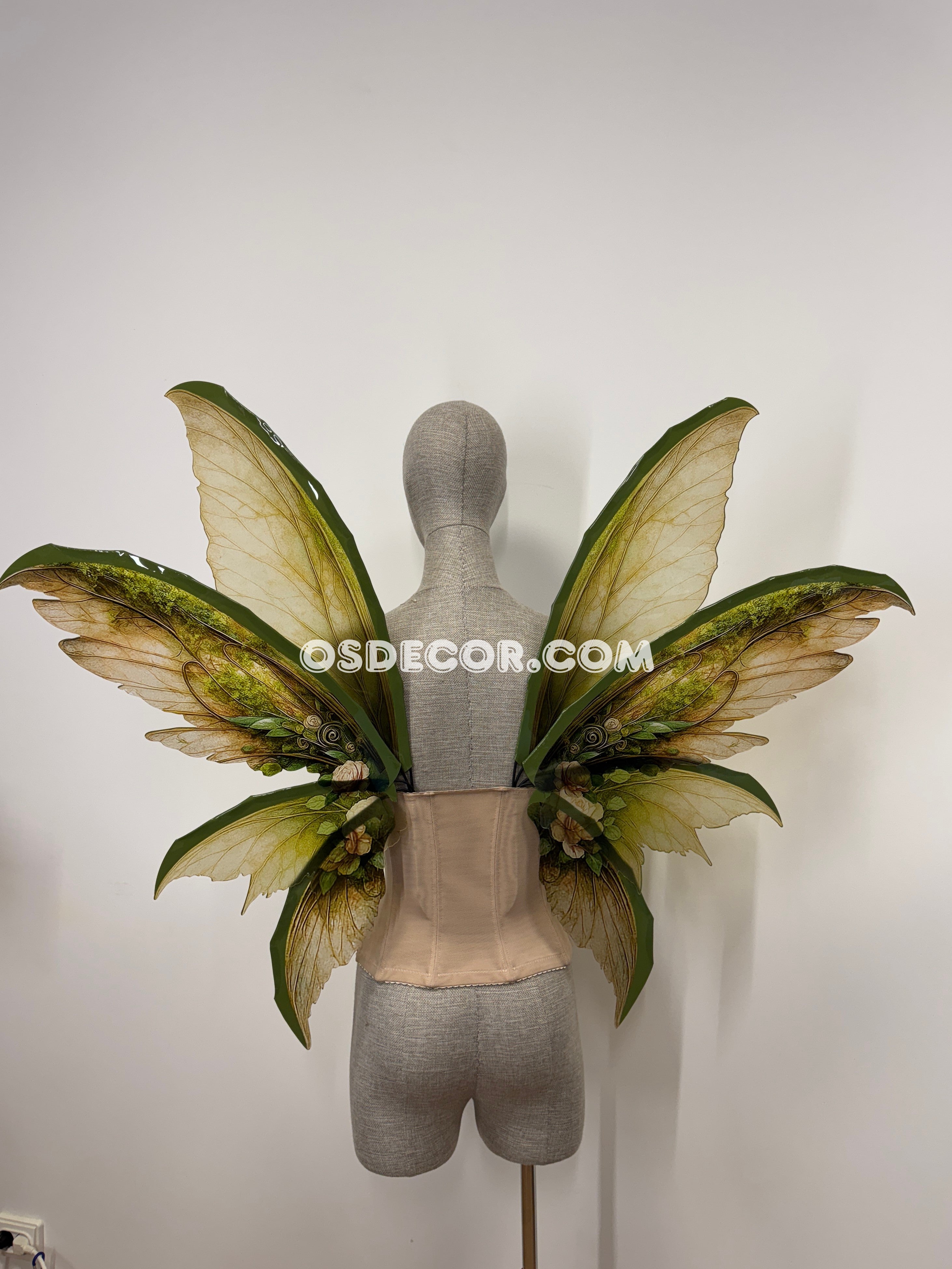 Green Brown Fairy Wings