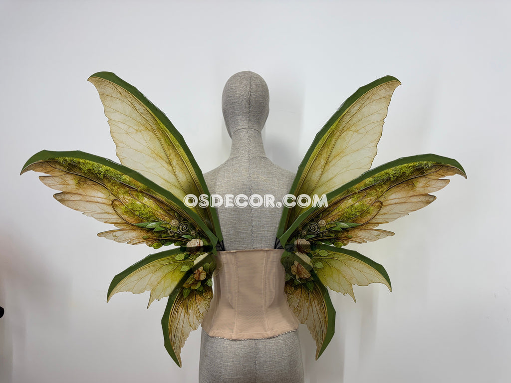 Green Brown Fairy Wings