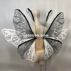 White Black Transparent Butterfly Wings