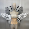 White Black Transparent Butterfly Wings
