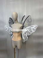 White Black Transparent Butterfly Wings