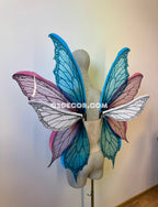 Blue Pink White Fairy Wings