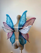 Blue Pink White Fairy Wings