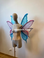 Blue Pink White Fairy Wings