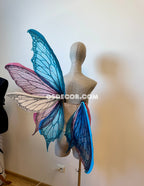 Blue Pink White Fairy Wings