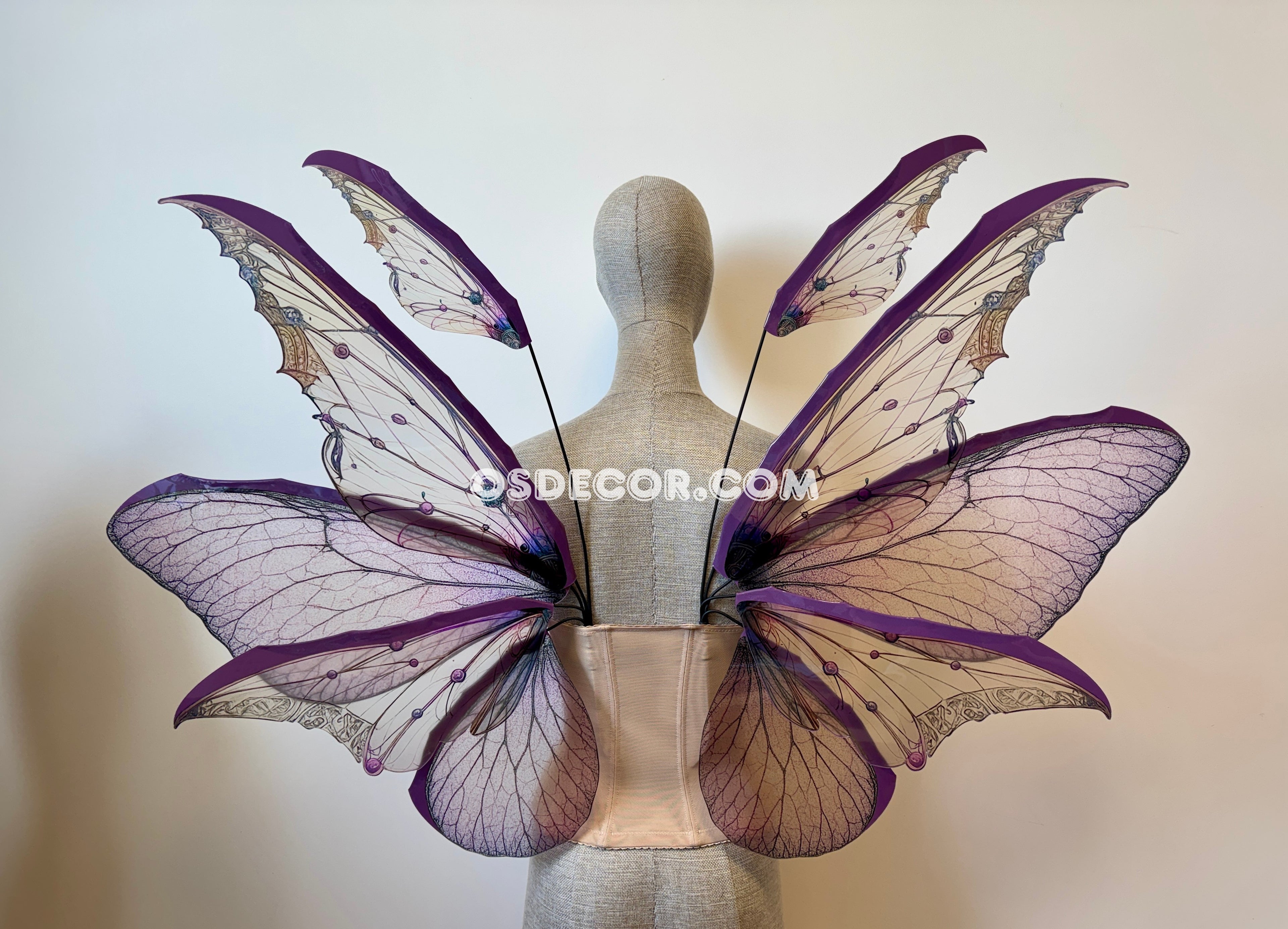 Pink Leaves Fairy Wings