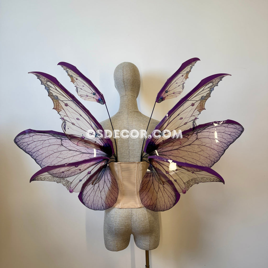 Pink Leaves Fairy Wings