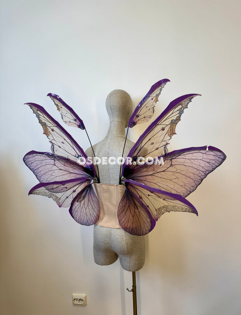 Pink Leaves Fairy Wings