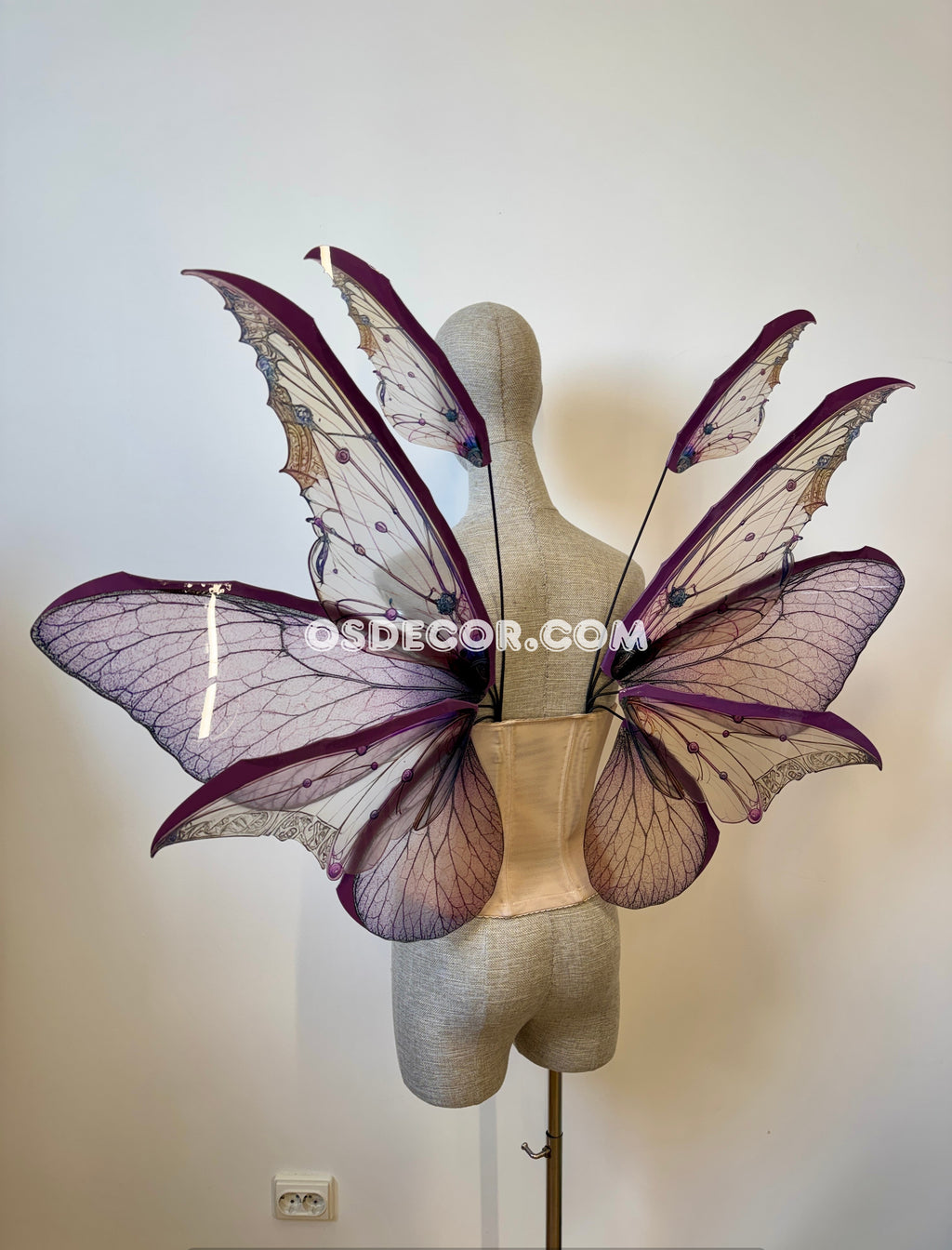 Pink Leaves Fairy Wings