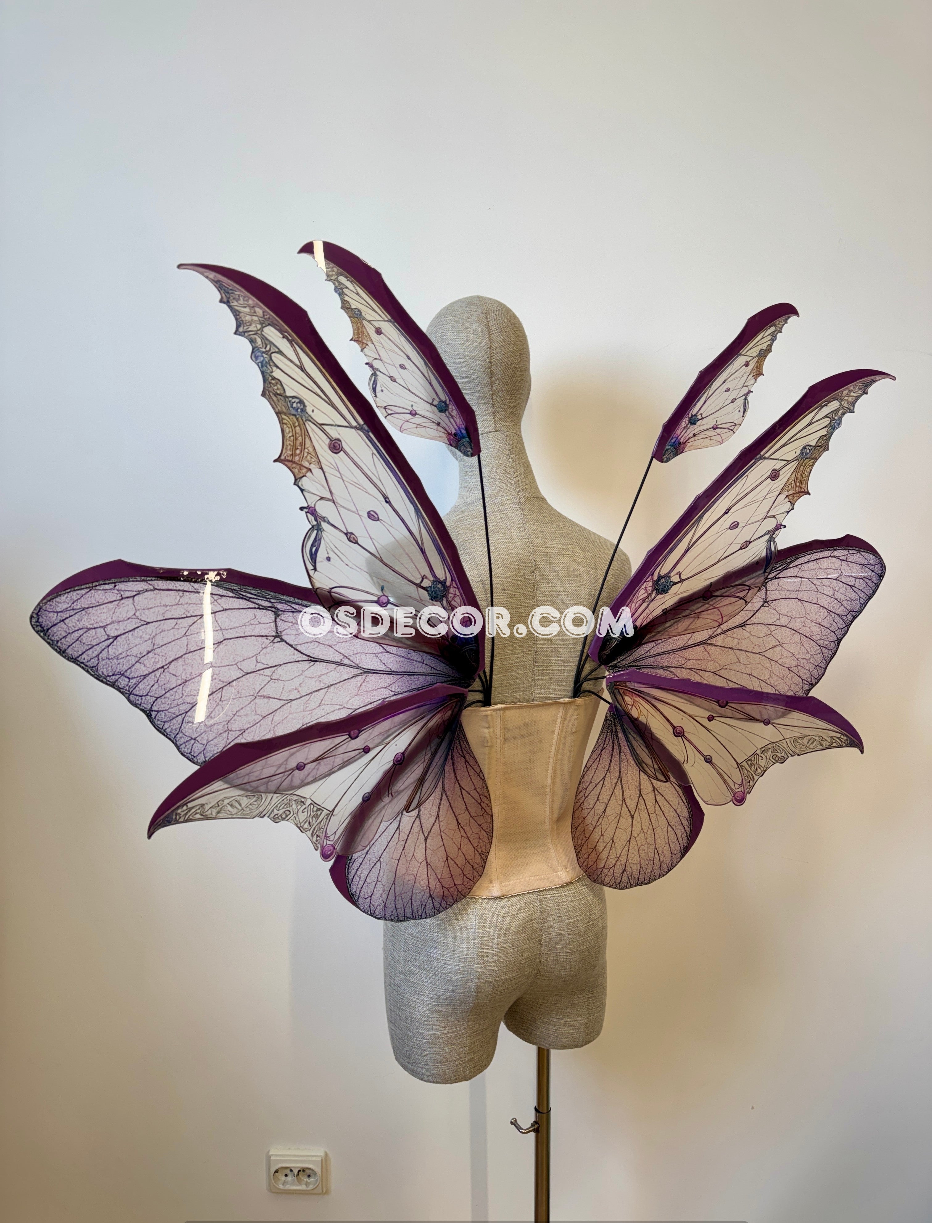 Pink Leaves Fairy Wings