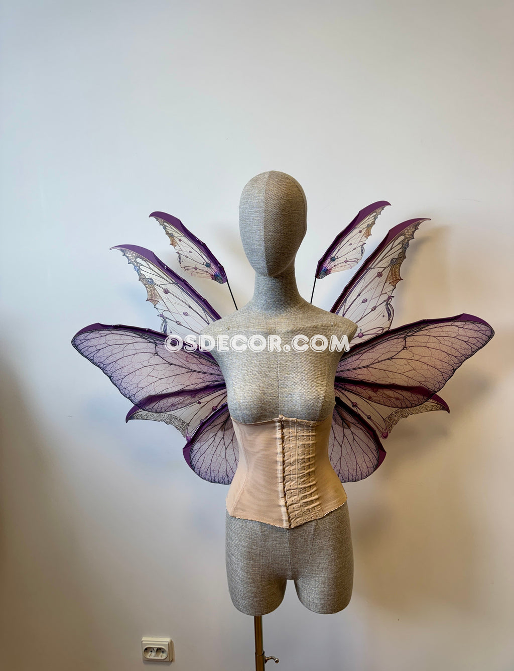 Pink Leaves Fairy Wings