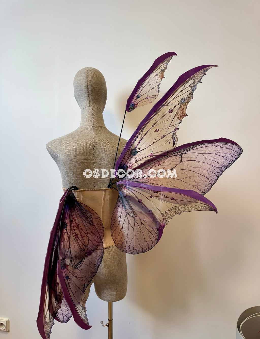 Pink Leaves Fairy Wings