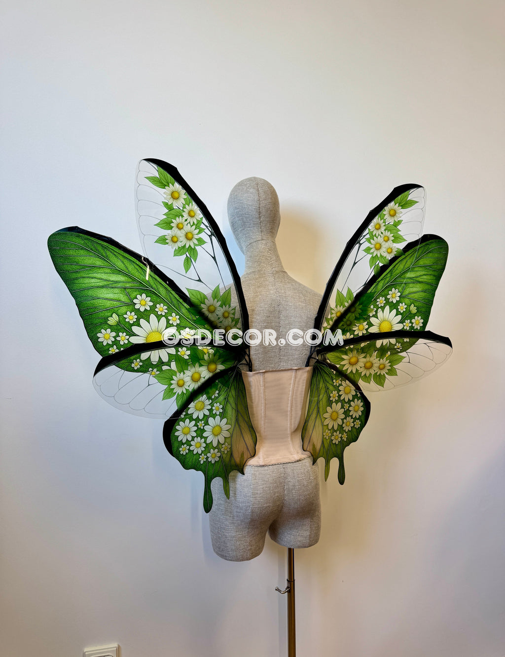 Green Flower Butterfly Fairy Wings