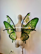 Green Flower Butterfly Fairy Wings