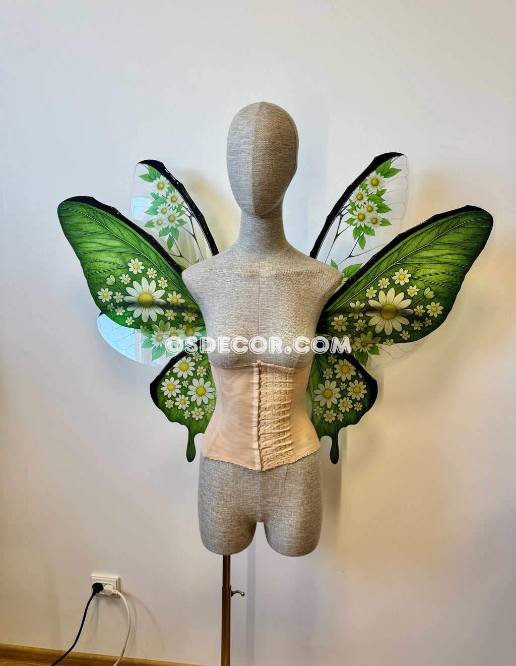 Green Flower Butterfly Fairy Wings