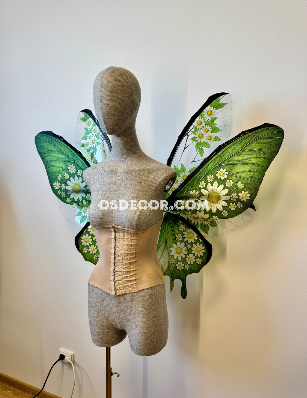 Green Flower Butterfly Fairy Wings