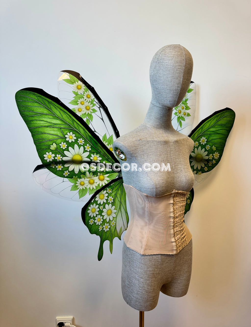 Green Flower Butterfly Fairy Wings