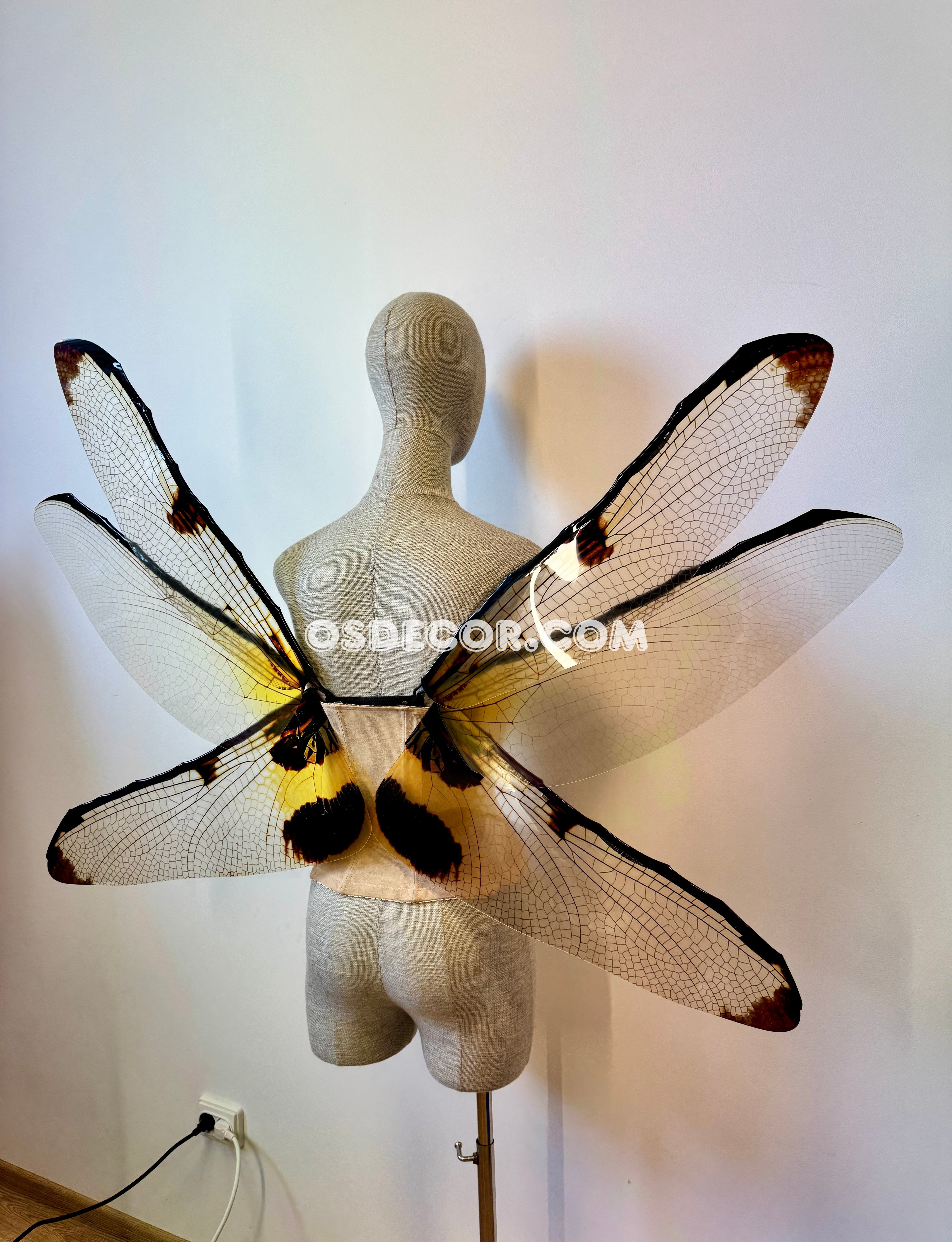 Yellow Brown Bug Fairy Wings