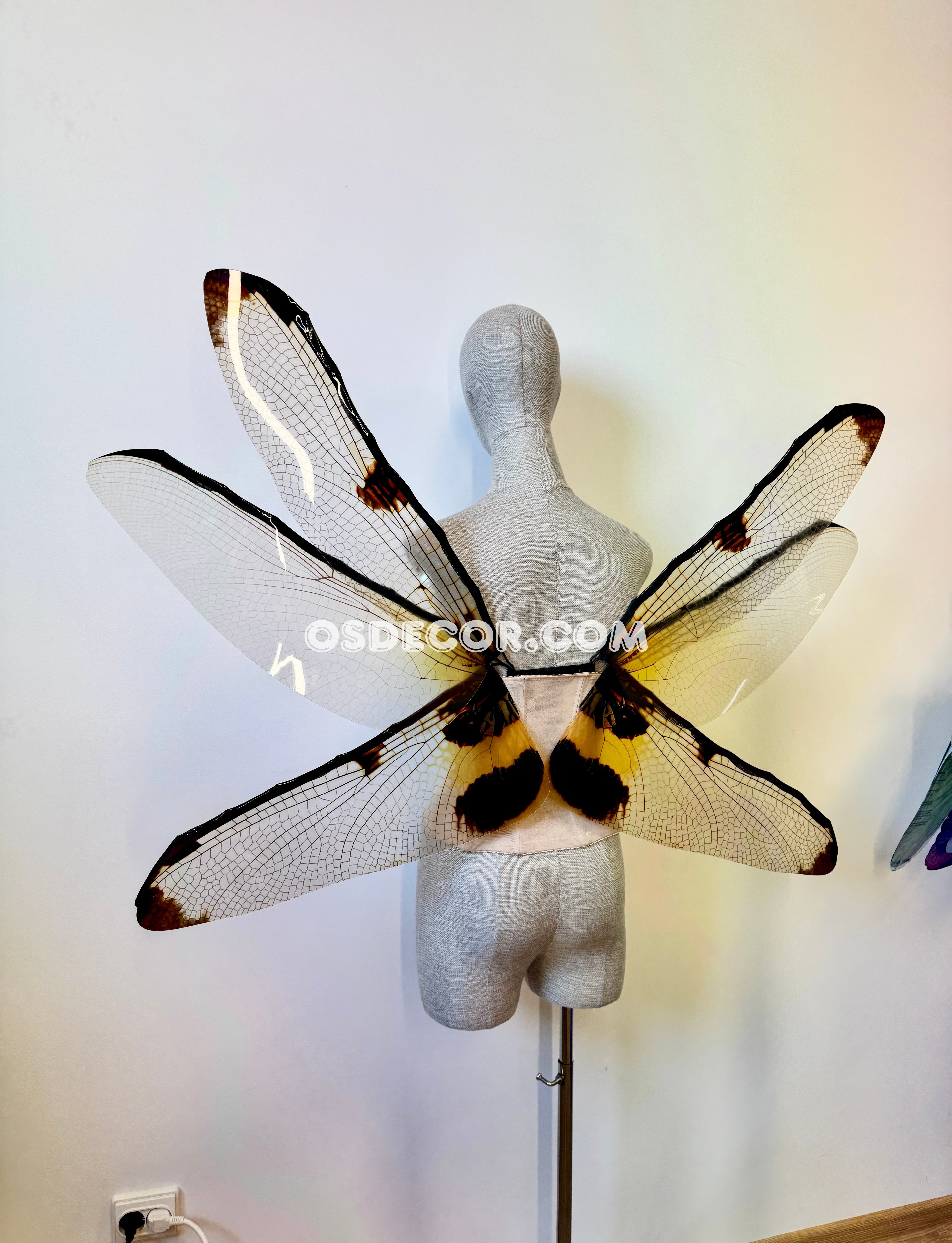 Yellow Brown Bug Fairy Wings