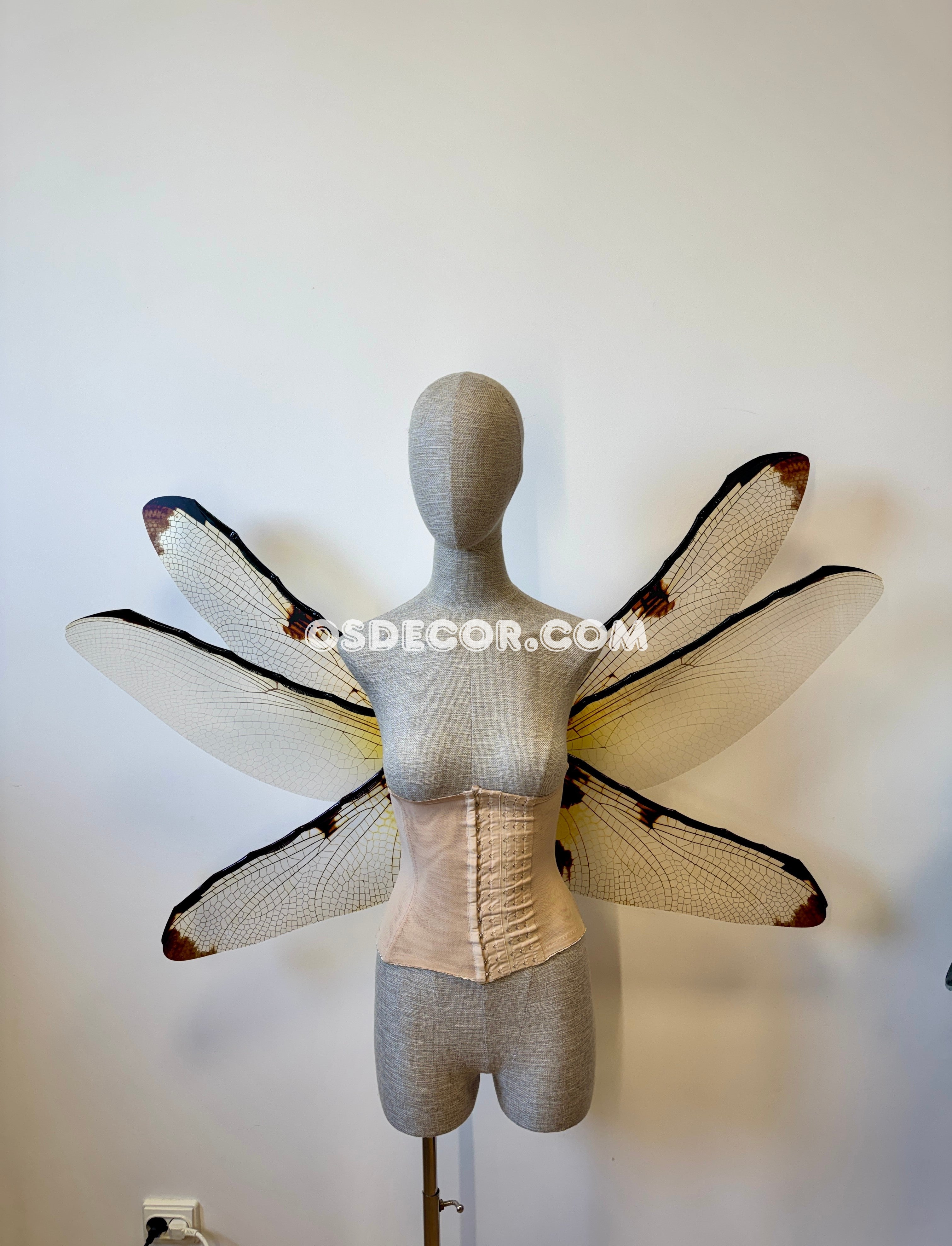 Yellow Brown Bug Fairy Wings