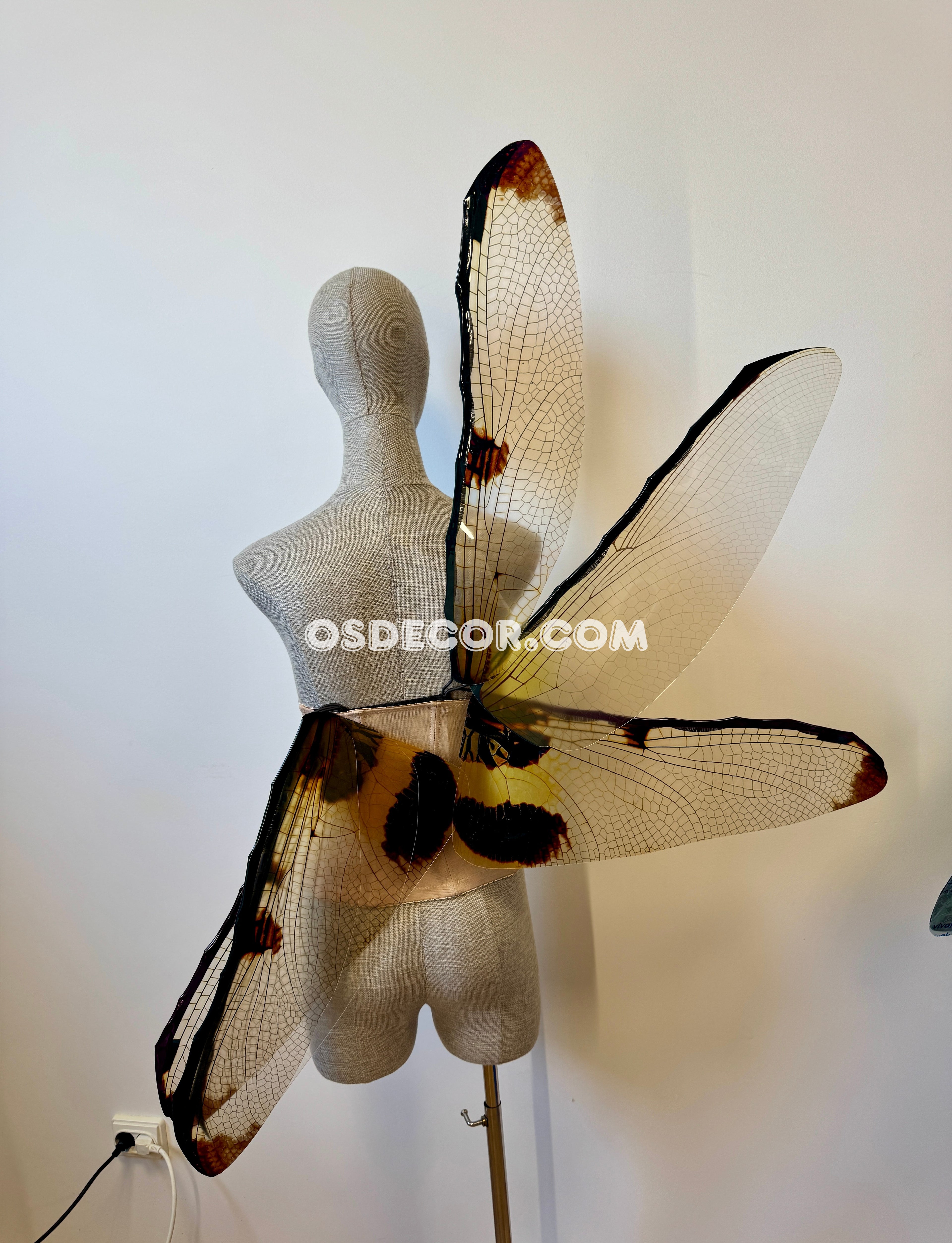 Yellow Brown Bug Fairy Wings