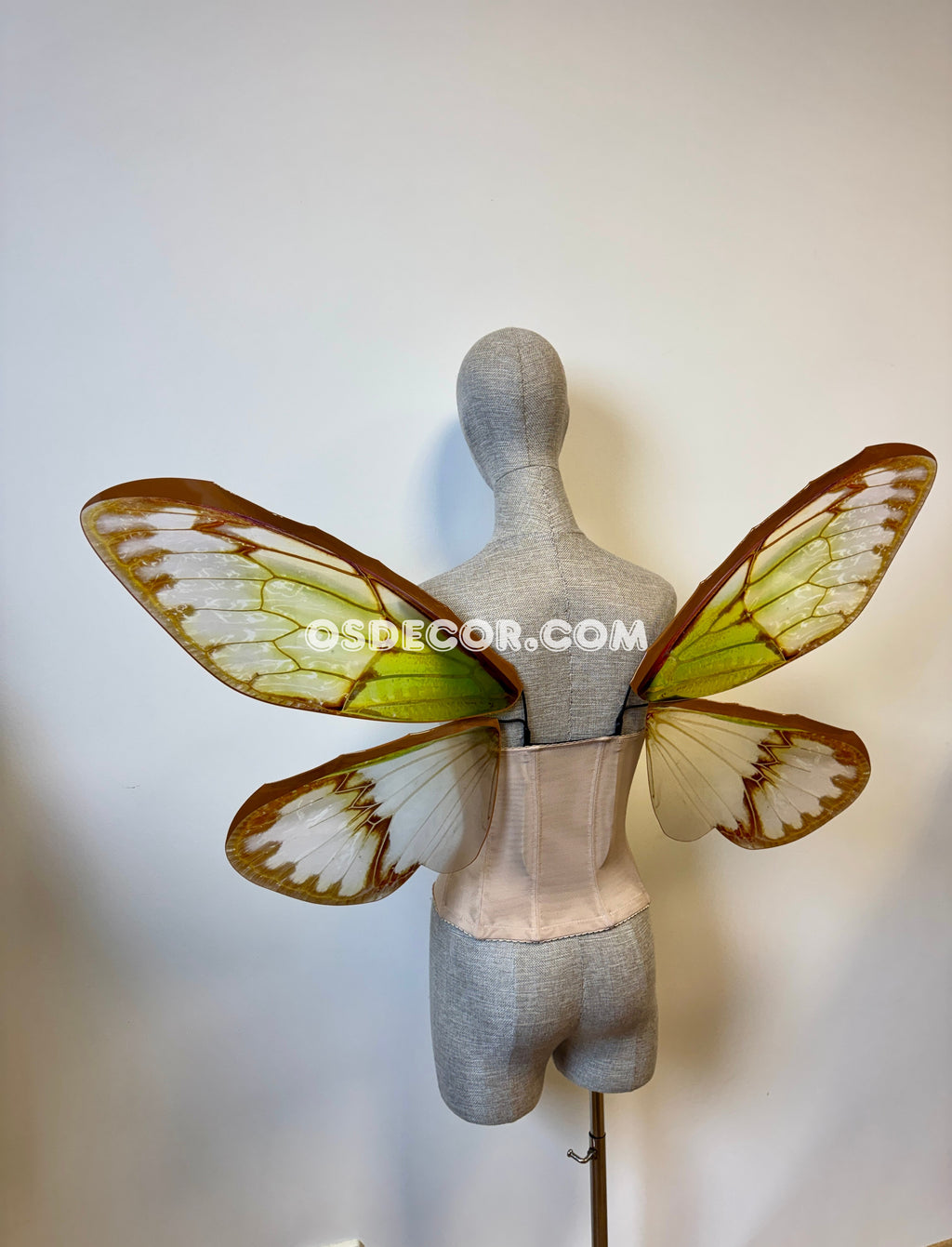 Green Brown Cicada Fairy Wings
