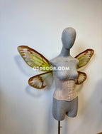 Green Brown Cicada Fairy Wings