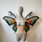 Green Orange Black  Butterfly Fairy Wings
