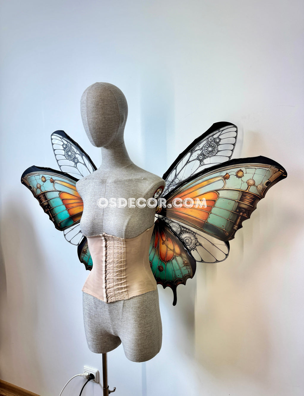 Green Orange Black  Butterfly Fairy Wings