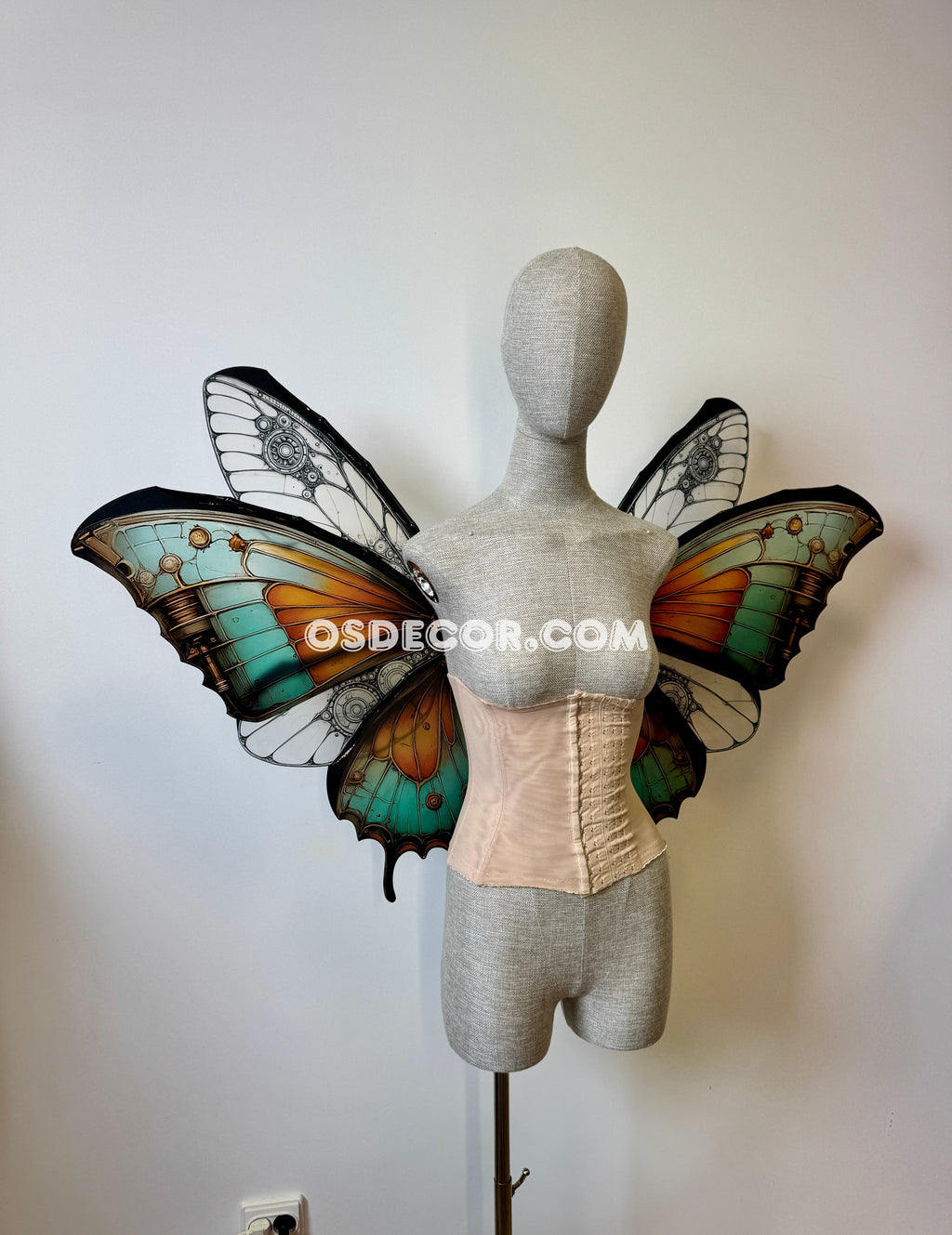 Green Orange Black  Butterfly Fairy Wings